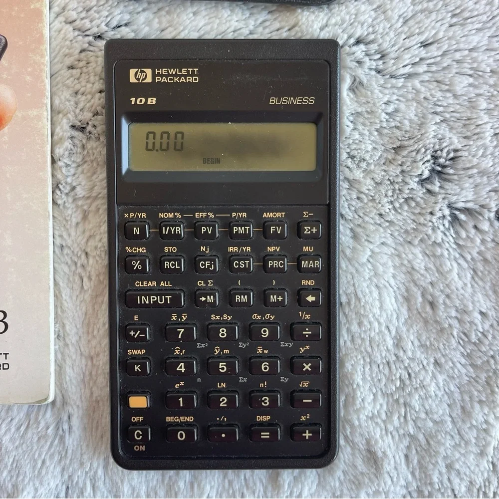 HP 10B Business Financial Calculator Case Owners Manual Vintage